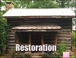 Historic Log Cabin Restoration  Camden County, North Carolina